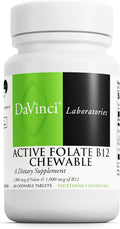 DAVINCI Labs Active Folate B12 Chewable - 60 Comprimidos Masticables