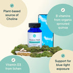 Ora Organic Modern Multi Multivitamínico Vegetal para Mujeres y Hombres, Protección Luz Azul – Apoyo para Cerebro, Ojos, Energía, Inmunidad, Piel, Cabello, Corazón y Huesos, 60 Cápsulas Veganas