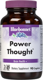 BlueBonnet Nutrition Power Thought - Suplemento Nootrópico para el Cerebro con Fosfatidilserina, Vitaminas B, Ginkgo y L-Tirosina - 90 Comprimidos