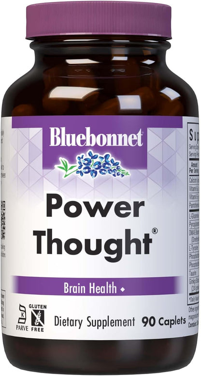 BlueBonnet Nutrition Power Thought - Suplemento Nootrópico para el Cerebro con Fosfatidilserina, Vitaminas B, Ginkgo y – Image 1