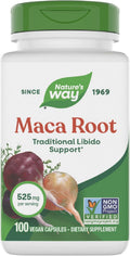 Nature's Way Maca Root - Apoyo Tradicional para la Libido*, 525 mg por Dosis, 100 Cápsulas Veganas (El Envase Puede Variar)