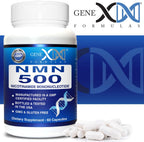 Genex Formulas NMN 500mg – 99% Pureza, 60 Cápsulas, para Niveles de NAD+ y Envejecimiento Saludable