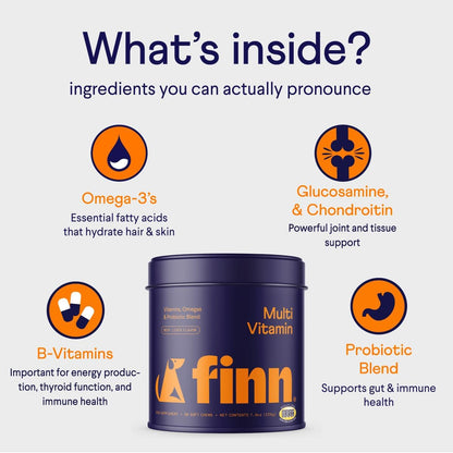 Finn All-in-1 Multivitamínico Diario para – Glucosamina: Un componente natural del cartílago que puede ayudar a – Image 3