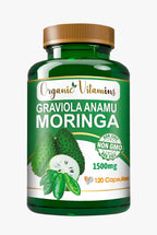 Graviola Soursop Annona muricata Anamu Moringa Green Superfood - 120 Cápsulas