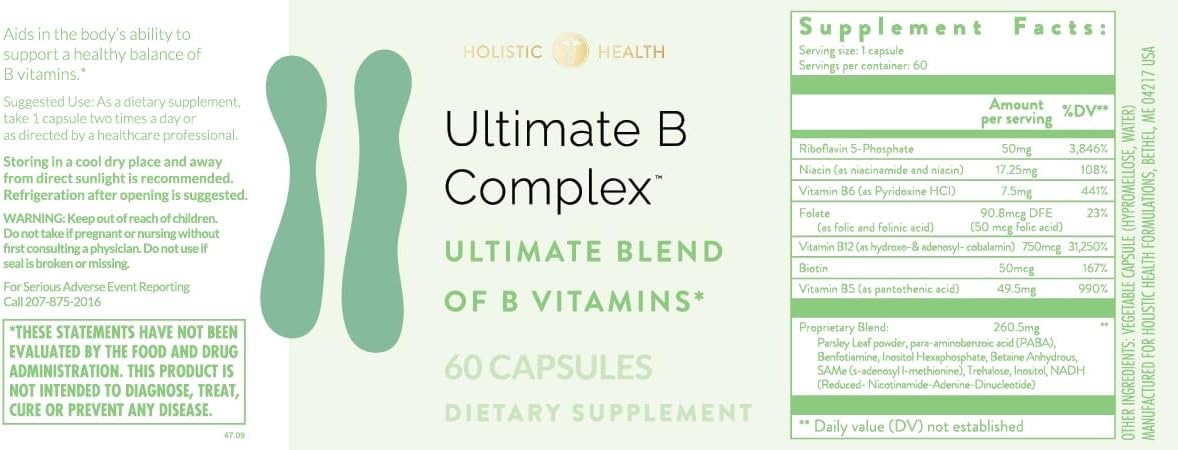 Holistic Health Ultimate B™ Complex 60 Cápsulas