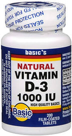Basic Vitamins Vitamina D3 1000 UI - 200 Comprimidos Recubiertos