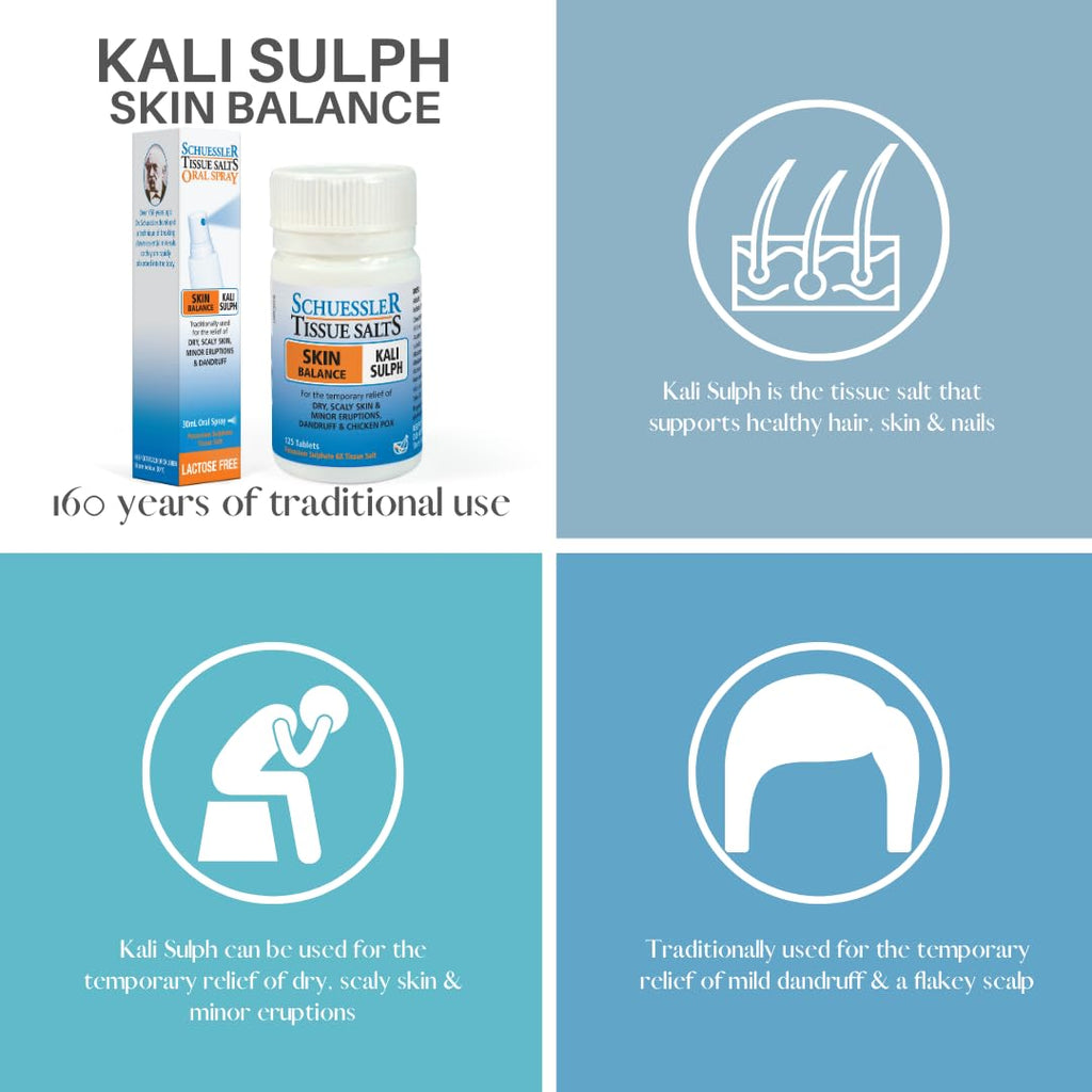 Sales de tejido Schuessler Kali Sulph 6X, 125 comprimidos