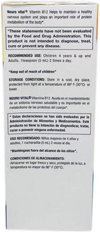 Neuro Vital B12 Energy Syrup - Jarabe de Vitamina B12