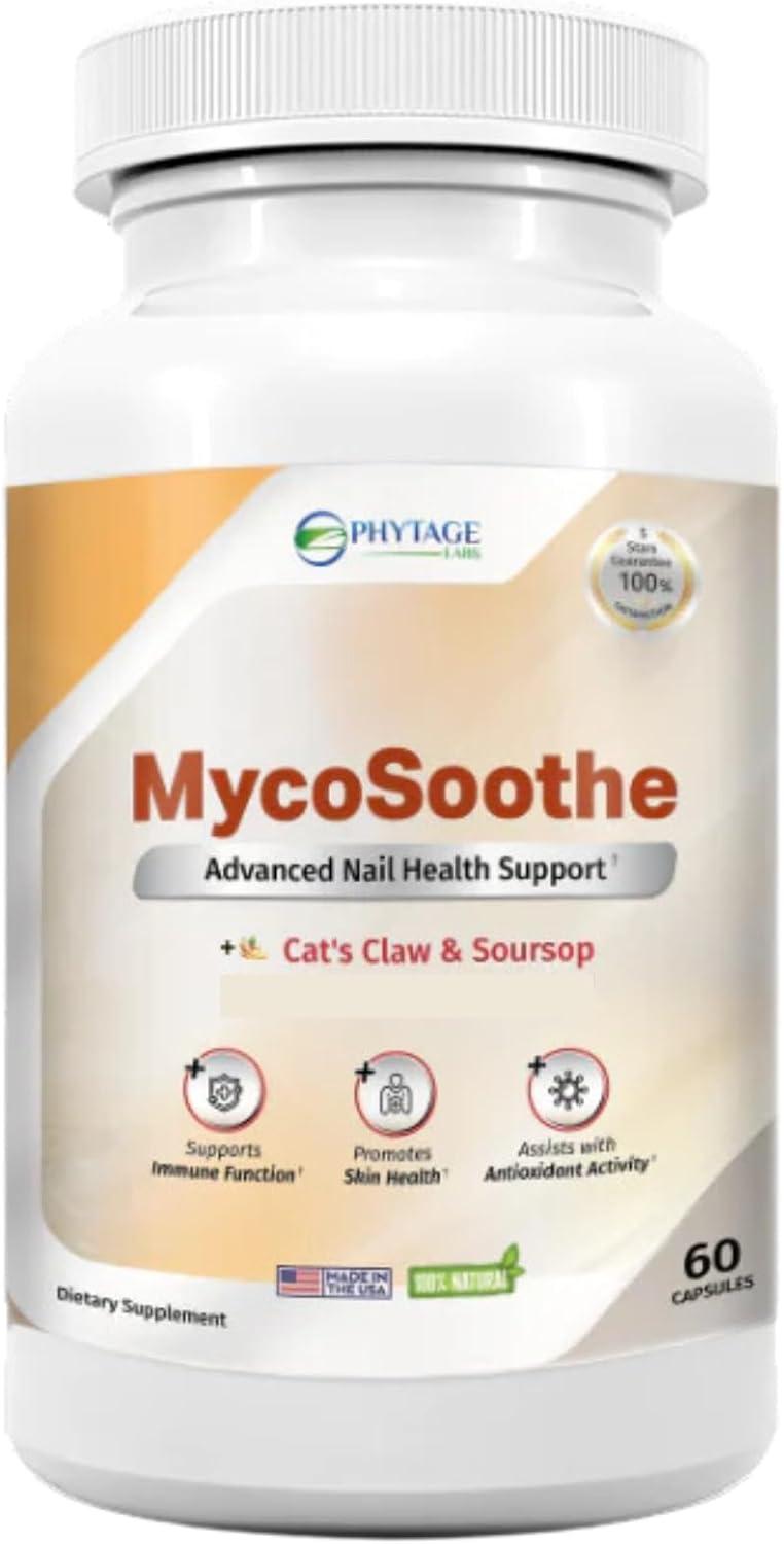 Phytage Labs MycoSoothe Advanced Hair, Skin, Nail & Immunity Support Formula - 60 Cápsulas
