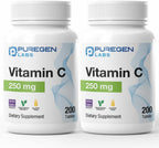 Puregen Labs Vitamina C 250 mg – 400 Comprimidos (2 Paquetes)