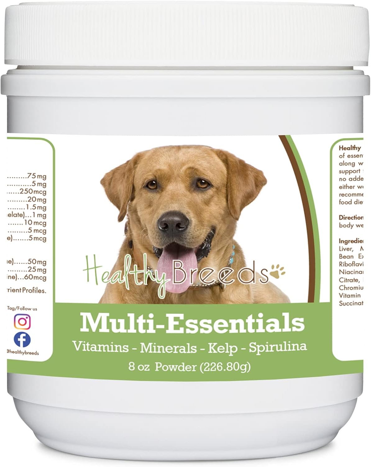 Healthy Breeds Multi-Essentials Powder para Perros - Suplemento de Vitaminas, Minerales y Antioxidantes - 227 g