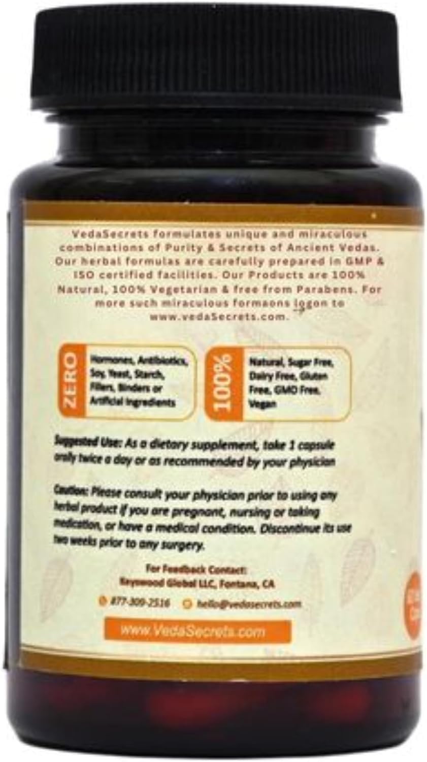 VedaSecrets Cápsulas de Amla Orgánicas - 60 Cápsulas - Suplemento de Vitamina C Natural