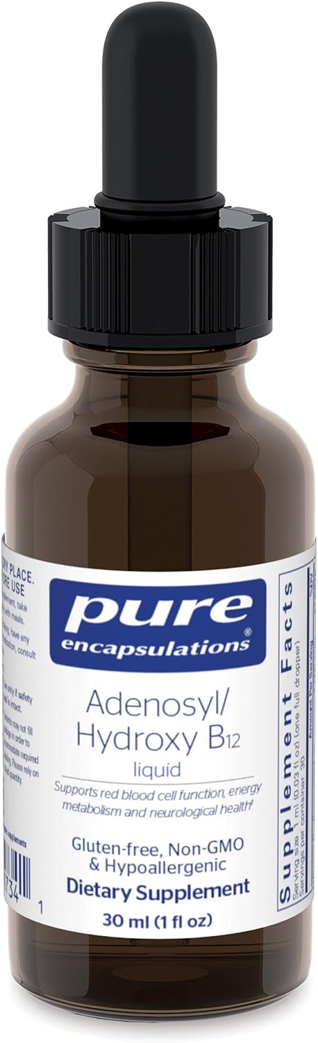 Pure Encapsulations Adenosyl/Hydroxy B12 Líquido 30 mL - Favorece el Metabolismo Energético y la Salud Neurológica - Sin Gluten - Vegano