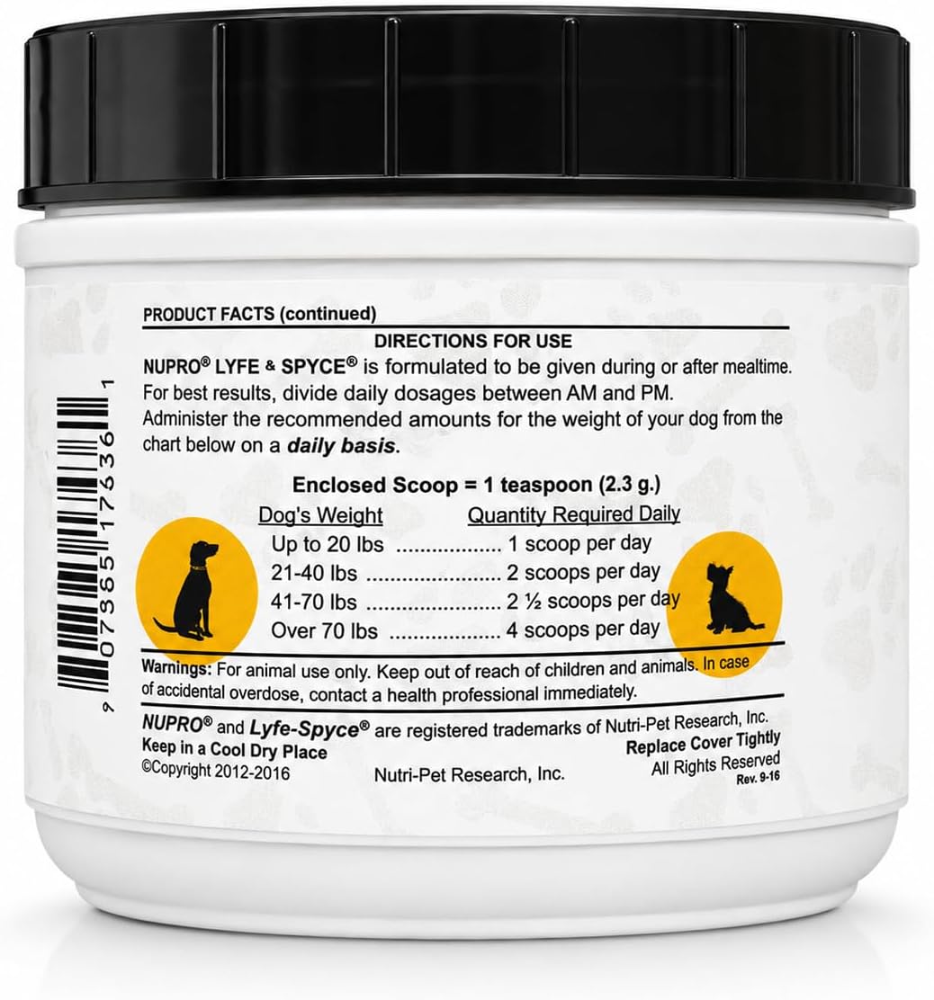 Nupro Lyfe Spyce Healthy Immune Response - Suplemento antioxidante para perros - 454 g