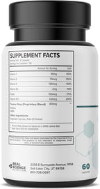 Real Science Tardivex - Suplemento de soporte nervioso con Vinitrox, GABA y vitaminas B - 60 cápsulas