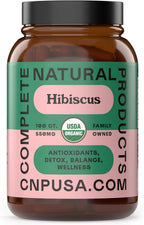 Complete Natural Products Cápsulas de Hibisco Orgánico, 550mg, 100 unidades