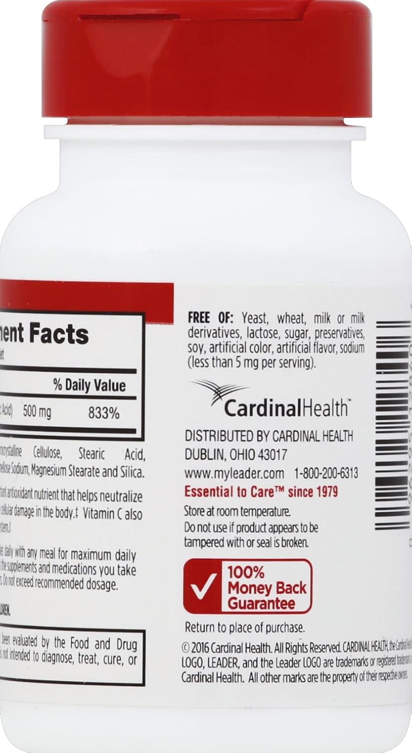 Leader Vitamina C 500 mg, 100 comprimidos
