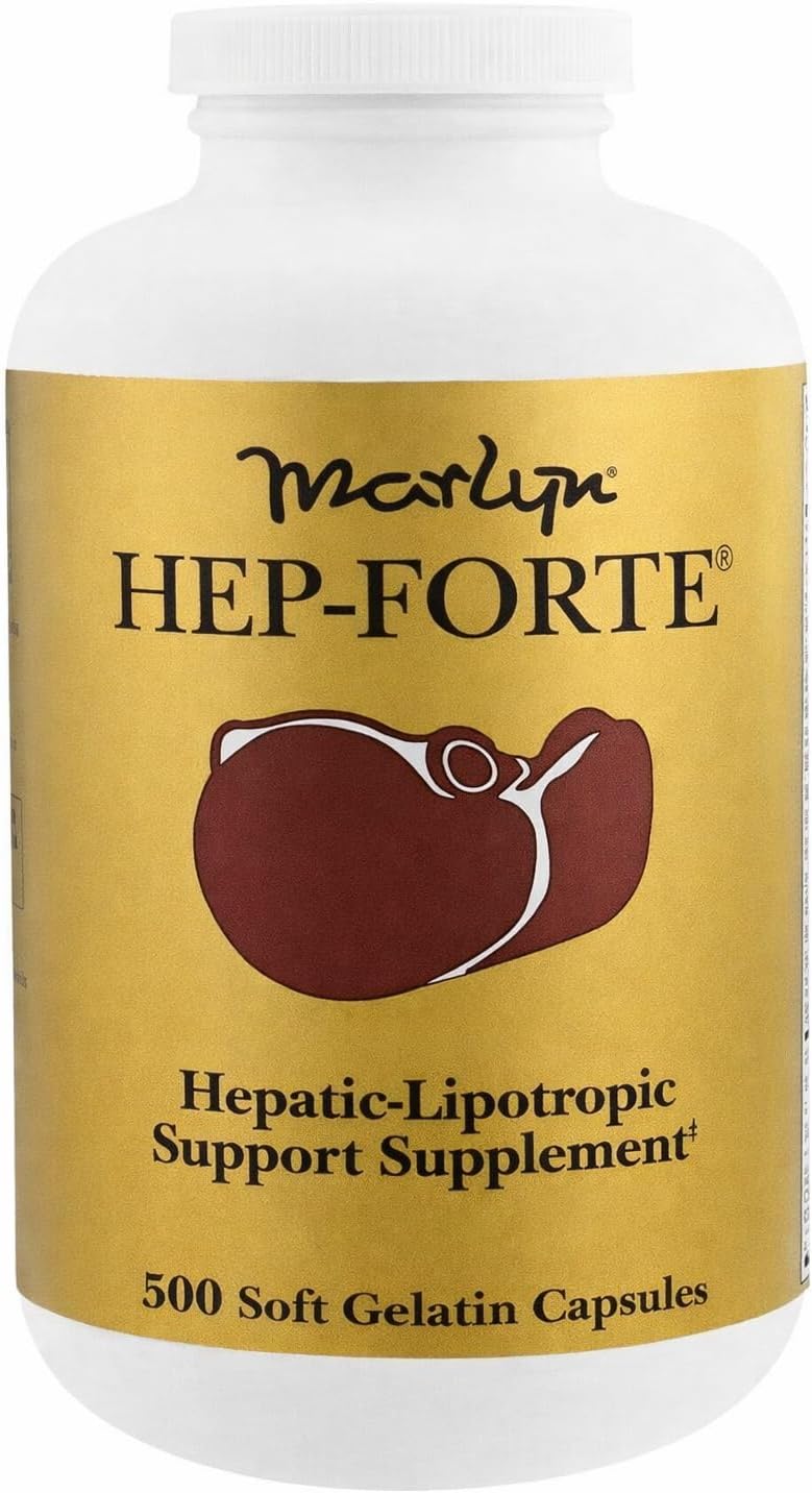 Marlyn Nutraceuticals Hep-Forte Apoyo Hepático, 500 Cápsulas Blandas
