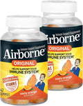 Airborne Gomitas de Vitamina C 750 mg con Vitaminas C y E - 42 Gomitas, Sabor Naranja (Paquete de 2)