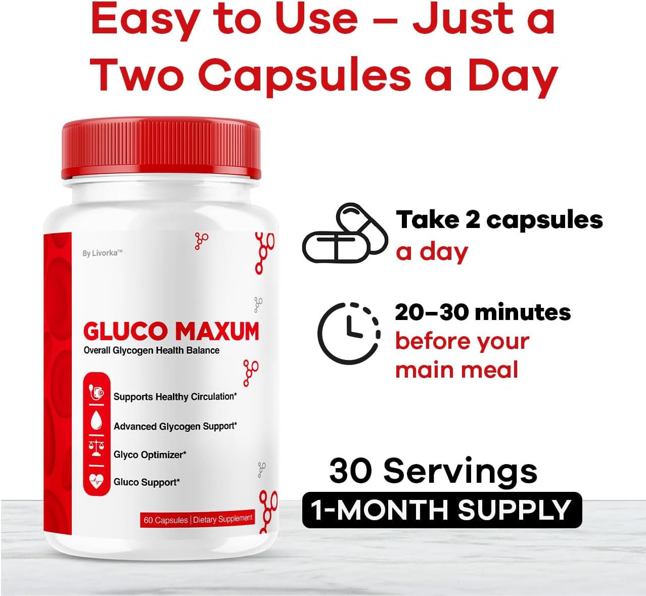 (2 Paquete) GlucoMaxum Cápsulas – Suplemento Premium Fórmula Oficial, Apoyo Avanzado para Hábitos Saludables, Ingredientes Naturales, 120 Cápsulas para 2 Meses