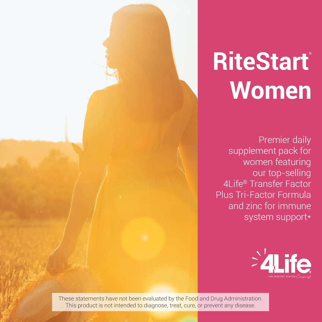 4Life RiteStart Mujer Multivitamínico con CoQ10 y Mezcla de Hongos, 30 Paquetes