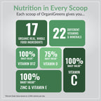 Organixx Greens Superfood Powder con Probióticos y Enzimas Digestivas - 283 g