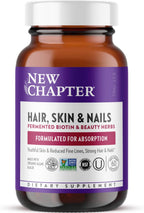 New Chapter Biotin, Vegan Hair, Skin, and Nails Supplement with Fermented Biotin and Astaxanthin - 60 Tablets