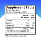 Seeking Health Vitamin D3 Drops - 2000 IU por gota, 900 dosis