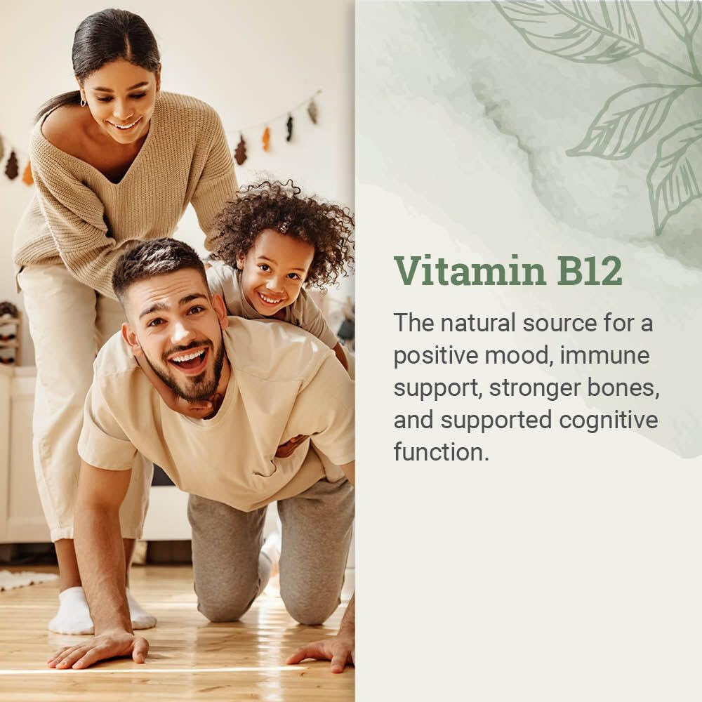 Earth Harmony Naturals Vitamina B12 Orgánica Vegana - 2500 mcg Metilcobalamina Líquido Sublingual - 30 ml