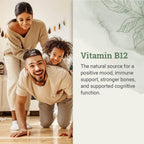 Suplemento Líquido Sublingual de Vitamina B12 2000mcg - Orgánico USDA, Metilcobalamina Vegano (2-Pack, 2x30ml)