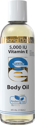 Colonial Dames Aceite Corporal de Vitamina E 5.000 UI - Aceite Terapéutico para Todo el Cuerpo