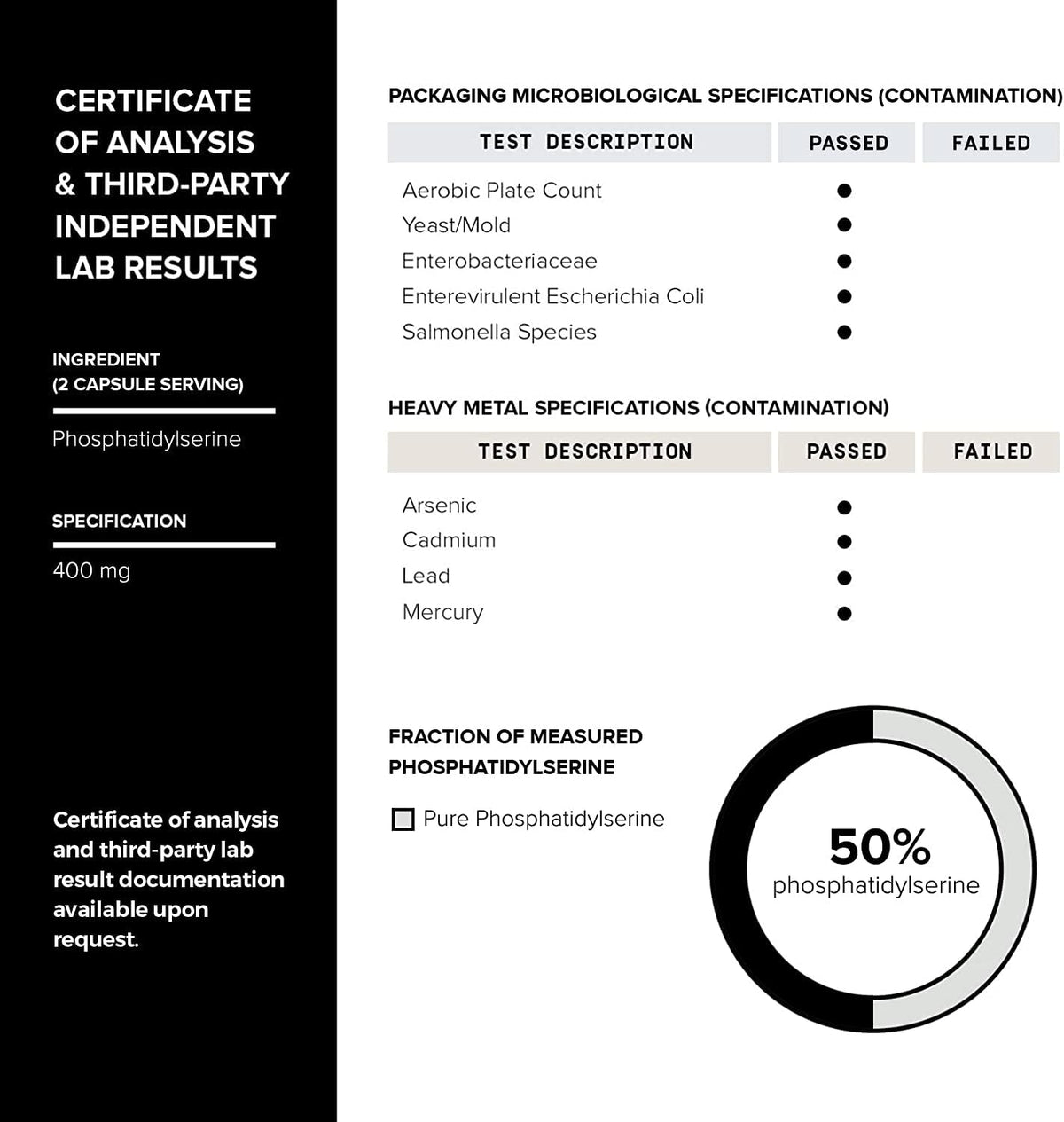 Toniiq Phosphatidylserine - 400mg Formula - 50% Pureza - Sin Soja - 90 Cápsulas Veganas – Image 6