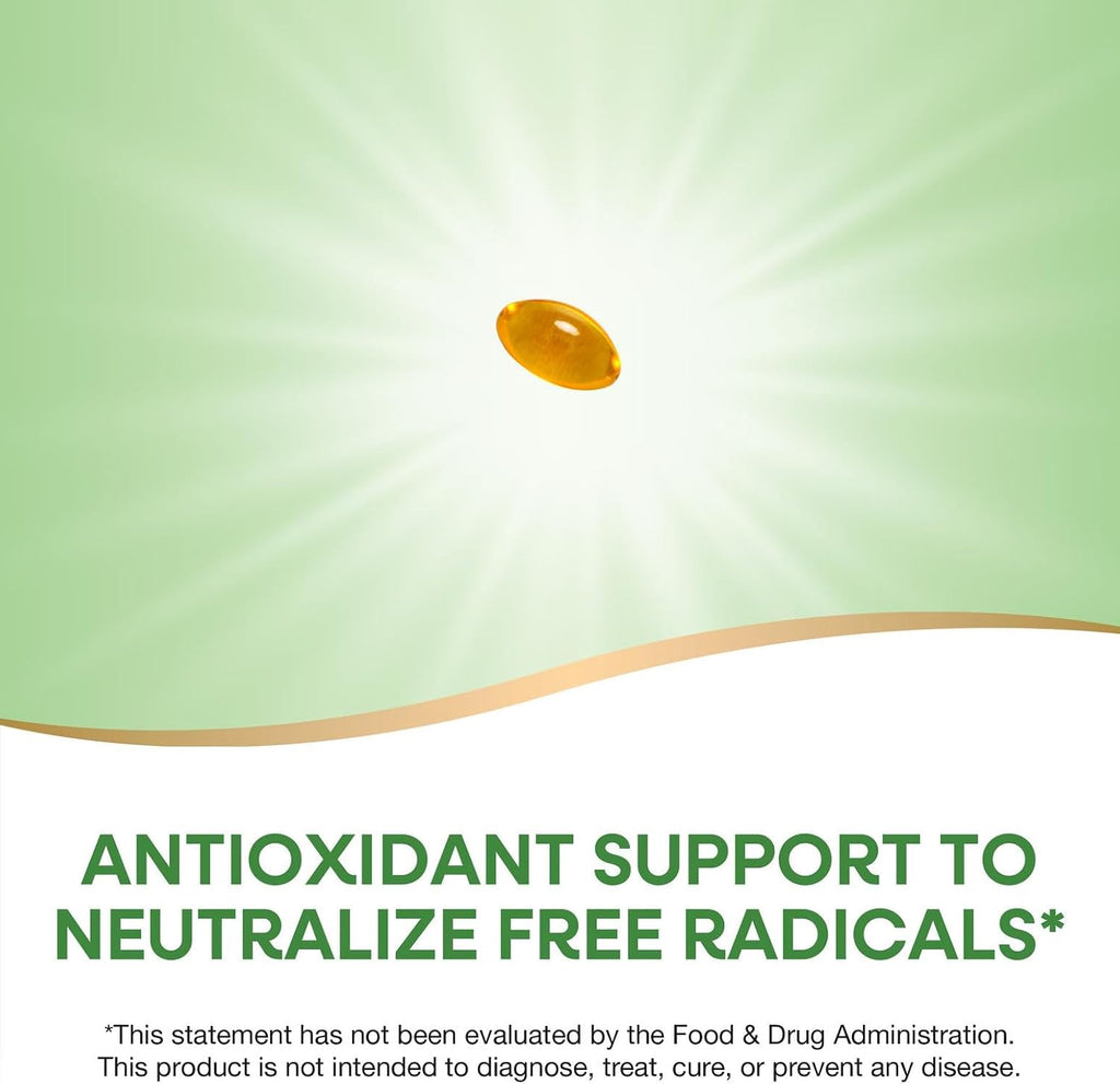 Nature's Way Vitamina E Natural D-Alfa Tocoferol 268 mg 100 Cápsulas Blandas