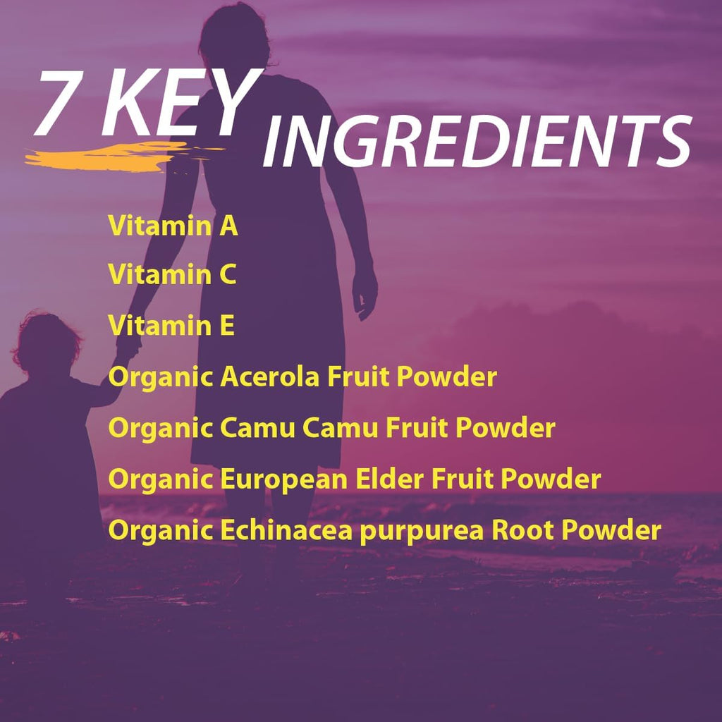 Elderberry Queen Chewable Vitamin C 500mg - Immune Boost & Antioxidant Support Tablets with Vitamin A, E & Organic Echinacea, Elder Fruit, Acerola - Natural Dietary Supplement, 60 Count