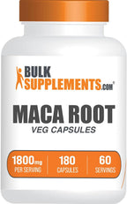 Cápsulas de Maca Root 1800 mg - BulkSupplements - Vegano y Sin Gluten (180 Cápsulas)