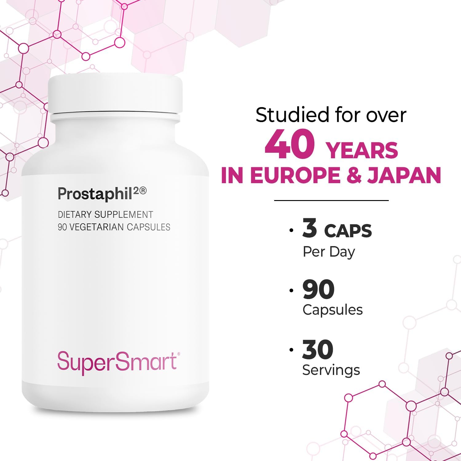 Supersmart Prostaphil2 - Grass Pollen Extract (900 mg/day) - 90 Vegetarian Capsules