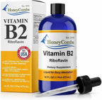HoneyCombs Riboflavina Vitamina B2 Líquida Gotas, 473 ml | 750% VD, Sin Alcohol, Alternativa a Cápsulas