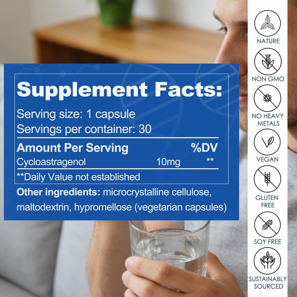 CAW Hypersorption Cicloastragenol 98% 10mg – 90 Cápsulas Entéricas Vegetarianas