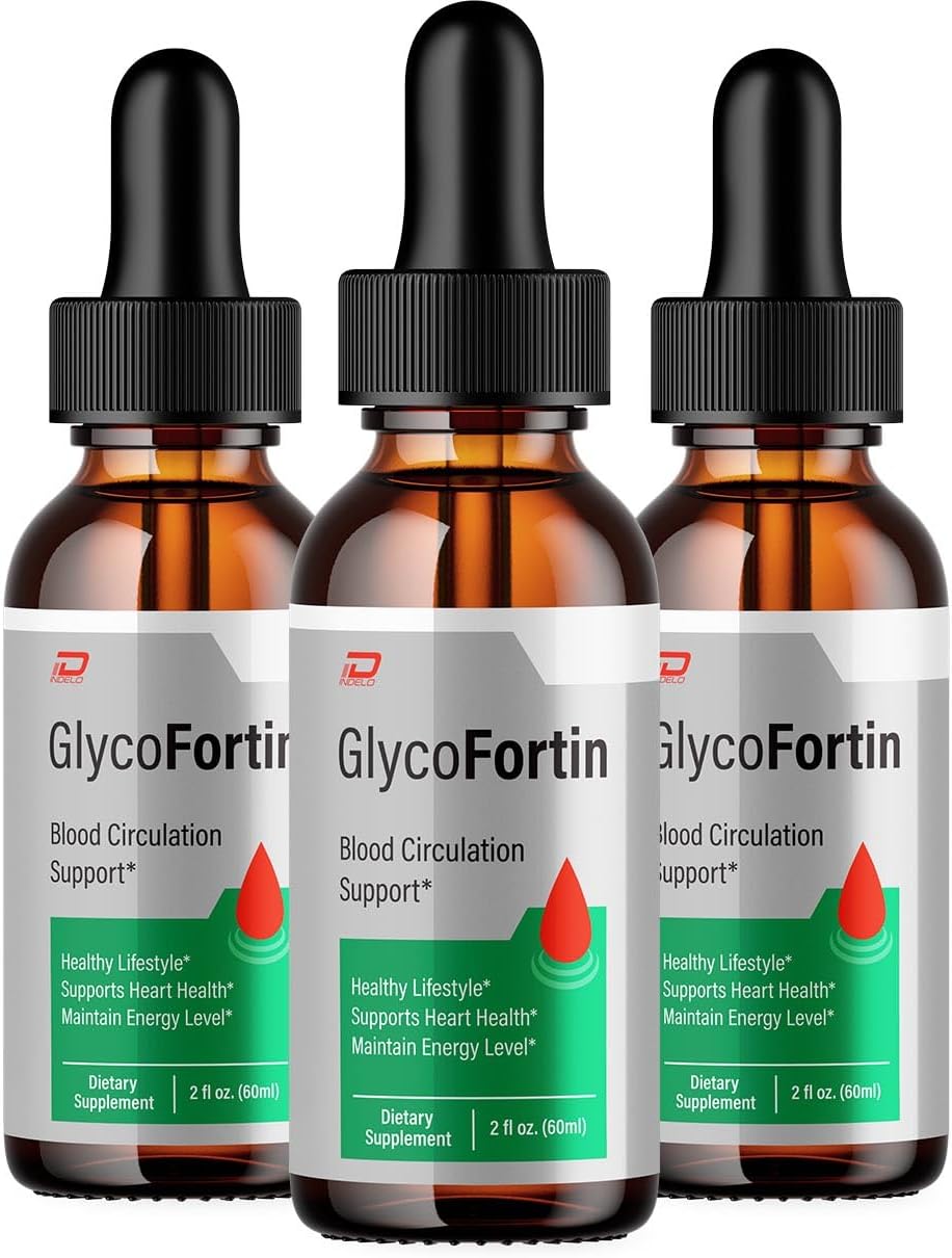 Glyco Fortin Drops - Fórmula saludable - Gotas de complemento alimenticio - Extra fuerte - Pack de 3 (3 meses de suministro)