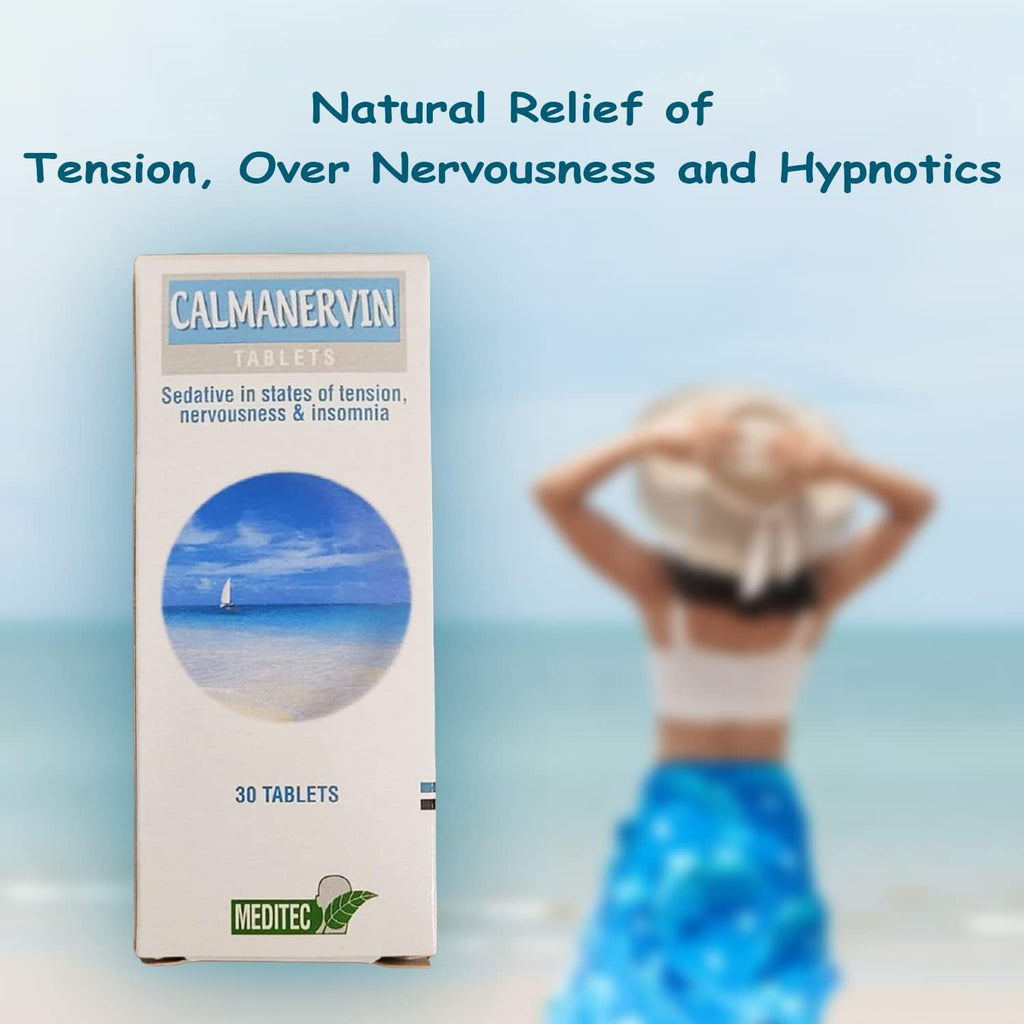 Calmanervin Comprimidos - con Vitaminas B1, B6, Pasiflora y Valeriana - 30 Comprimidos