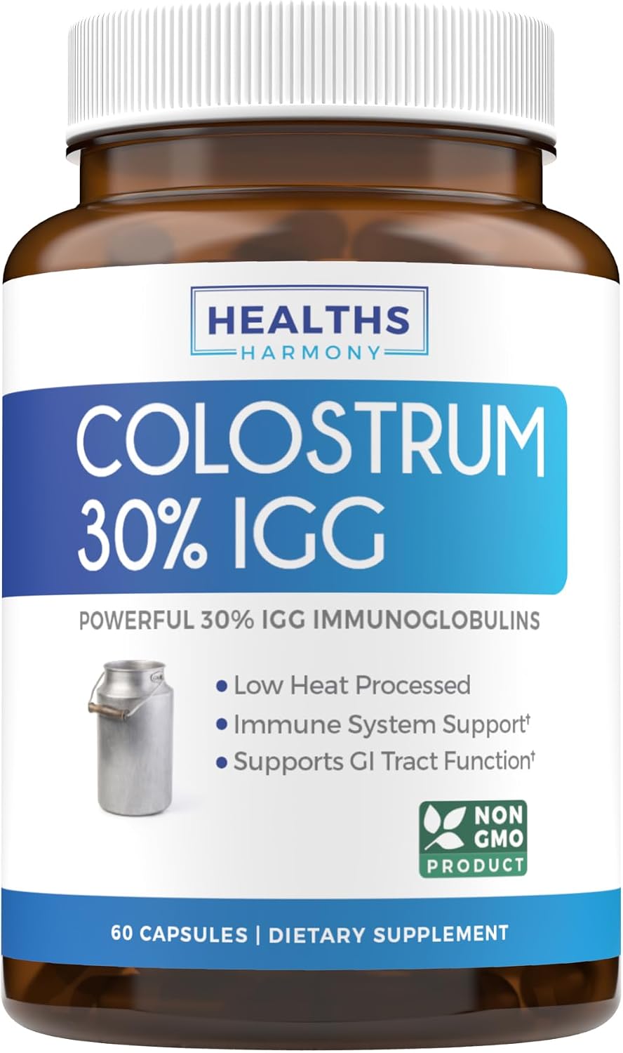 Healths Harmony Colostrum Bovino para Mujeres – 1000mg con 30% IgG, 60 Cápsulas