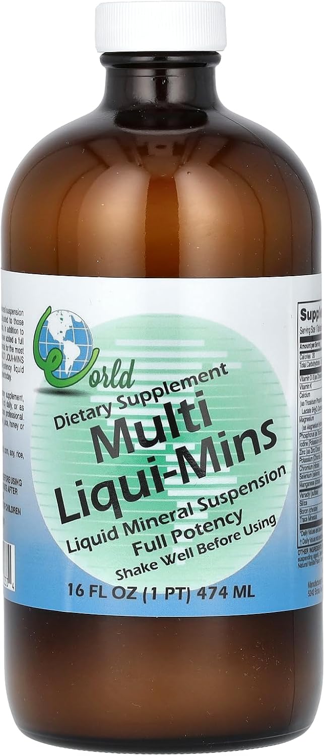 World Organic Multi-liqui-mins - Suplemento líquido de minerales traza