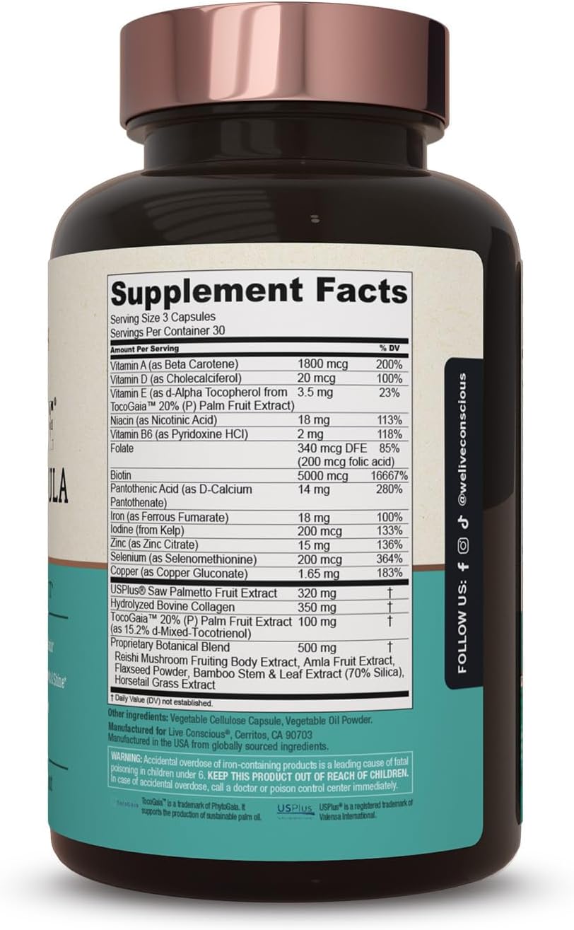 Hair La Vie Clinical Formula Vitaminas para el Crecimiento del Cabello, Mujeres y Hombres