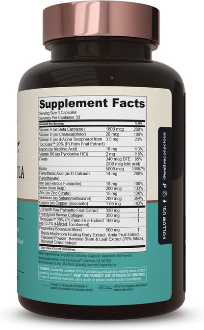 Hair La Vie Clinical Formula Vitaminas para – Vitamina A : contribuye al mantenimiento de la piel normal, – Image 8