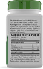 Nature's Way Slippery Elm Capsules, 1600 mg per Dose (4 capsules), 100 Capsules