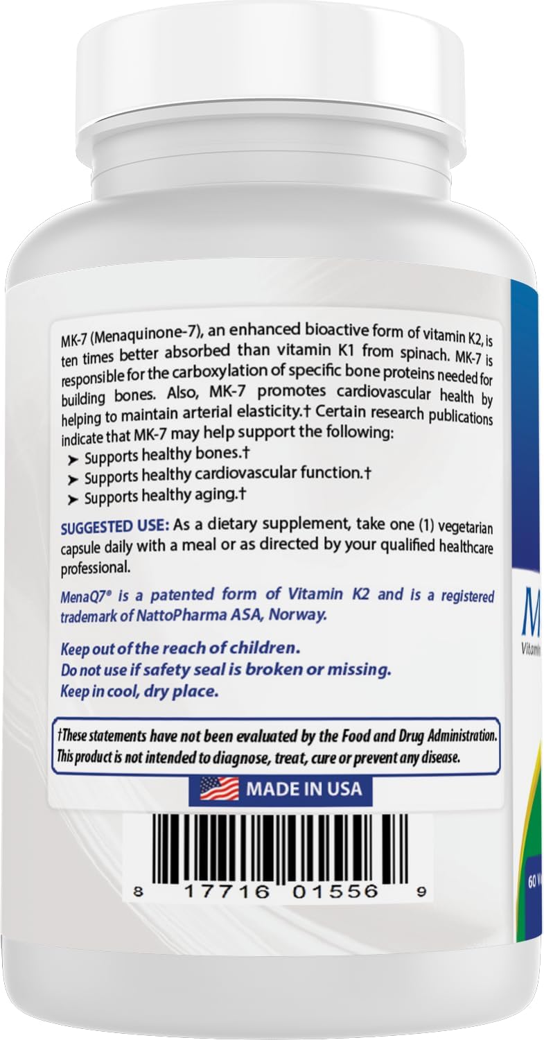 Best Naturals MK-7 100 mcg 60 cápsulas vegetales