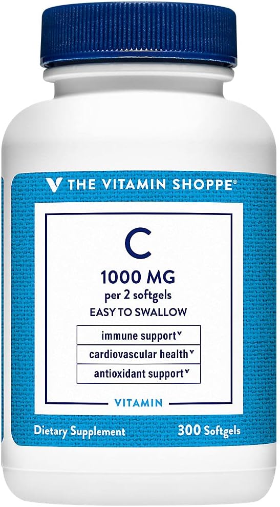 Vitamina C 1.000 mg – The Vitamin Shoppe (100 cápsulas blandas)