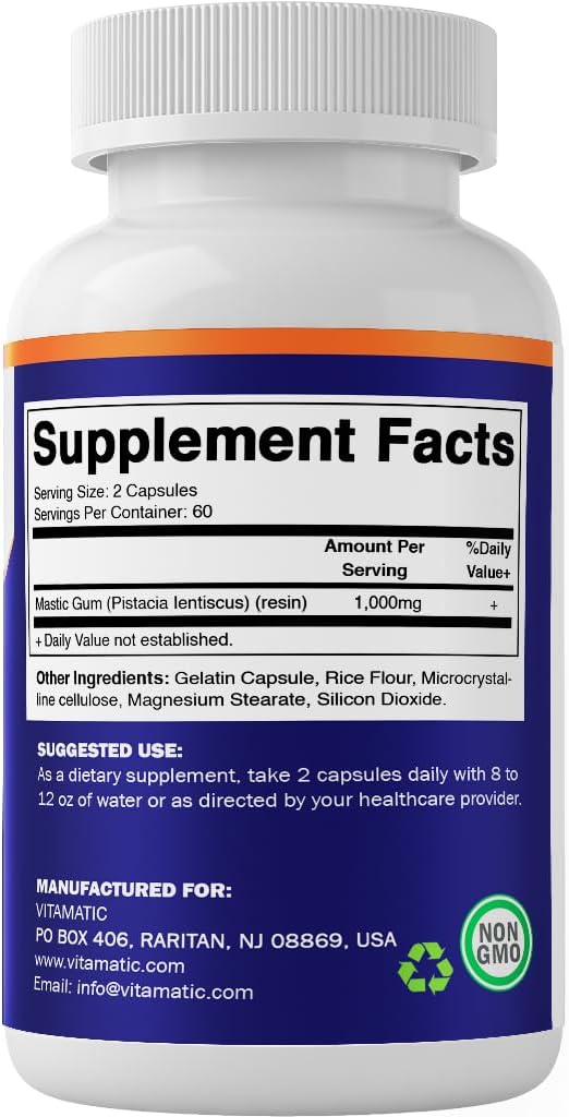 Vitamatic Goma de Masilla 1000 mg por ración, 120 cápsulas