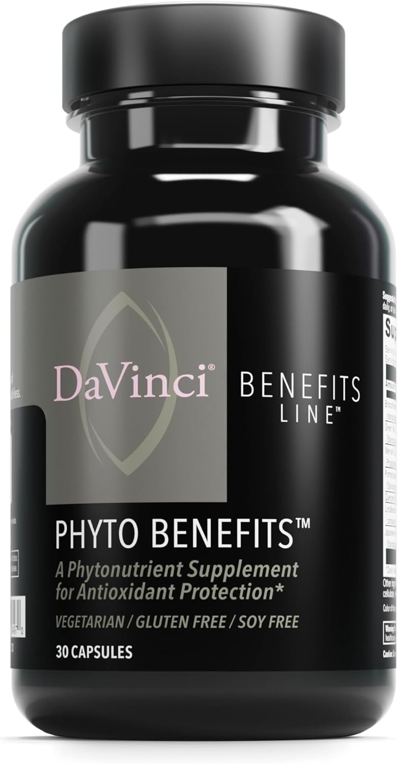 DAVINCI Labs Phyto Benefits - Suplemento con Cúrcuma, Quercetina y Té Verde - 30 Cápsulas Vegetarianas