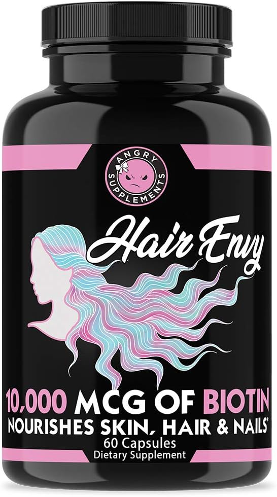 Angry Supplements Hair Envy - Biotina 10.000 mcg + Queratina